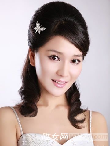 陈蓉演示高贵华丽又时尚的新娘发型